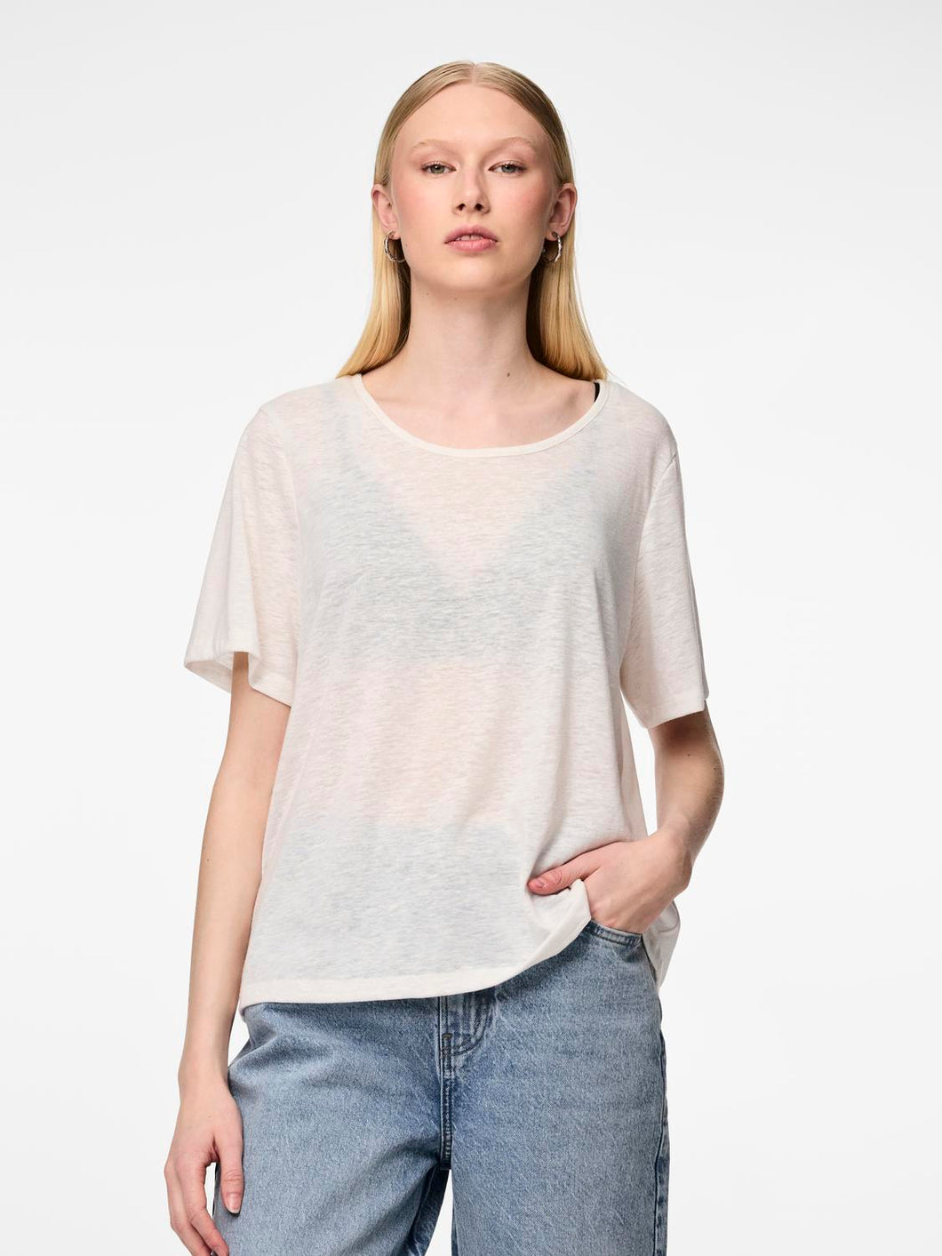 PCSYLVIE T-Shirt - Bright White